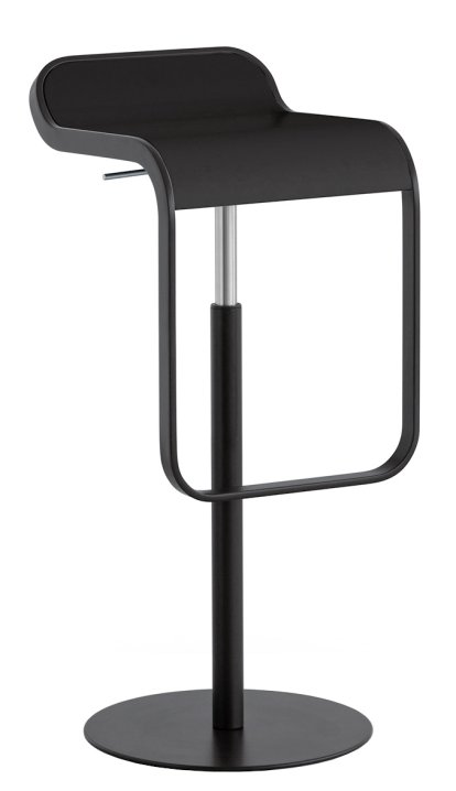 LEM Bar Stool, 66-79 cm, Black lacquered