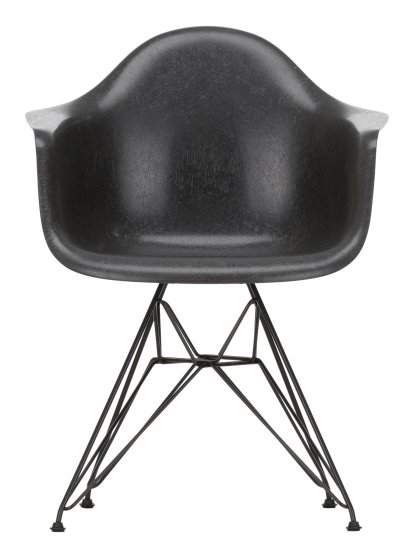 Eames Fiberglass Armchair DAR, Eames elephant hide grey, Basic dark