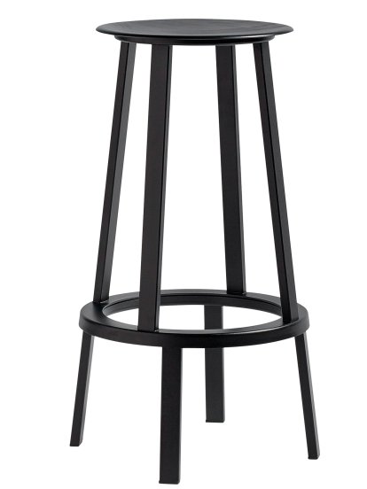 Revolver Bar Stool, Bar version: seat height 76 cm, Black
