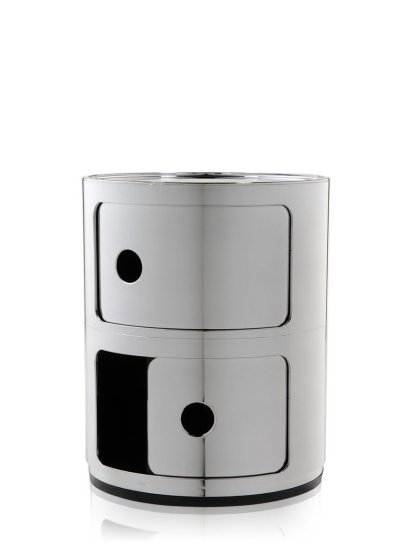 Componibili Metallic, 2 Compartments, Chrome