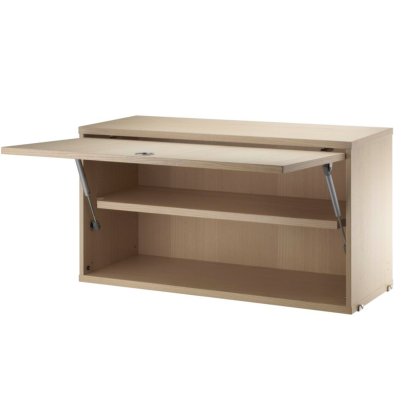 String System Cabinet With Flip Door, W 78 cm / Ash
