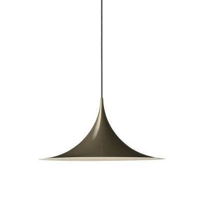 Semi Pendant Light, Ø 47 cm, Dark cocoa, glossy