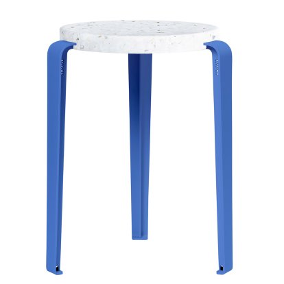 Lou Stool, Recycled Plastic, Venezia, Azure Blue