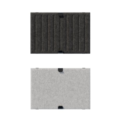 USM Soft Panel Duo for USM Haller Shelves, 50 cm x 35 cm, Dark grey / Grey