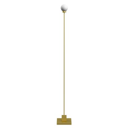 Snowball Portable Floor Lamp, Brass