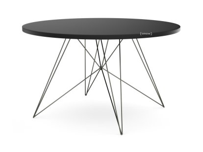 Tavolo XZ3 Round, Fenix black, Black lacquered