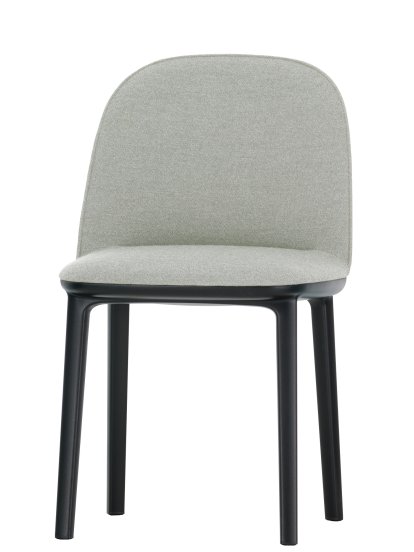 Softshell Side Chair, Cream white / sierra grey, Glides for carpets