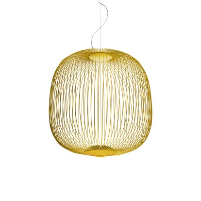 Spokes Pendant Lamp, Ø52 cm, Golden yellow, Not dimmable