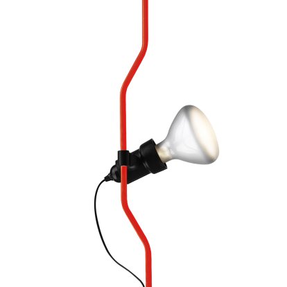 Parentesi Dimmer Floor and Ceiling Lamp, Red
