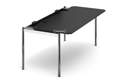 USM Haller Table Advanced, 175 x 75 cm, 06-Black lacquered oak, Without hatch