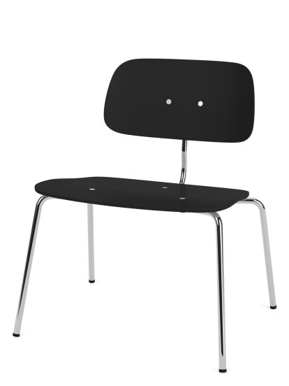 Kevi 2063 Lounge Chair, Black / chrome