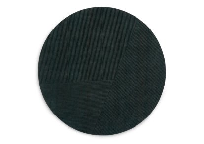 Row Rug, Ø 200 cm, Dark green
