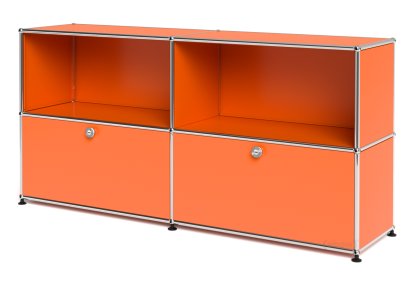 USM Haller Sideboard L with 2 Drop-down Doors, Pure orange RAL 2004
