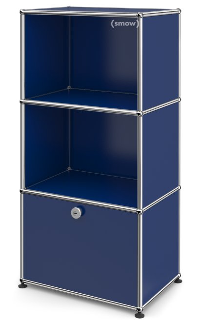 USM Haller Highboard M for Kids with 1 Drop-down Door, Steel blue RAL 5011
