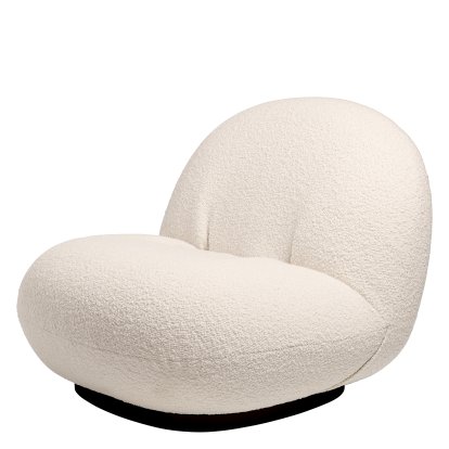 Pacha Lounge Chair, Karakorum, Black, Fixed