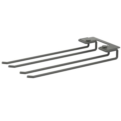 String System Hanger Rack (Set of 2), W 13,5 x H 3 x D 30 cm, Dark grey