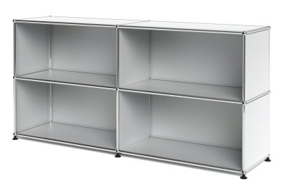 USM Haller Sideboard L, Customizable, USM matte silver, Open, Open