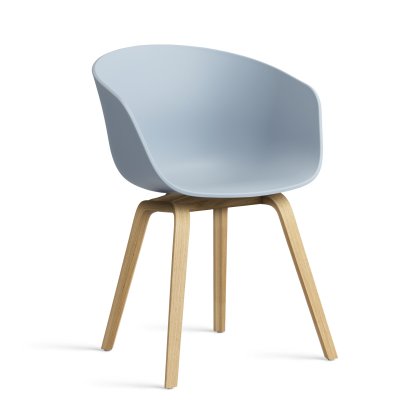 About A Chair AAC 22 Armchair, Slate blue 2.0, Lacquered oak