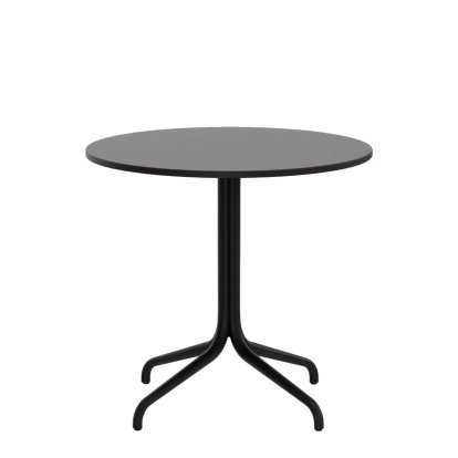 Belleville Table, Ø 79,6 cm, Dark oak veneer