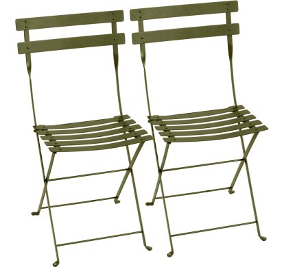 Bistro Folding Chair Set of 2, Pesto