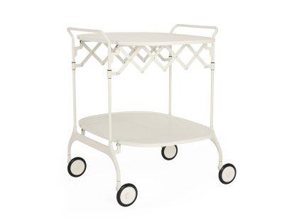 Gastone Trolley, White, Colour matching matt lacquered