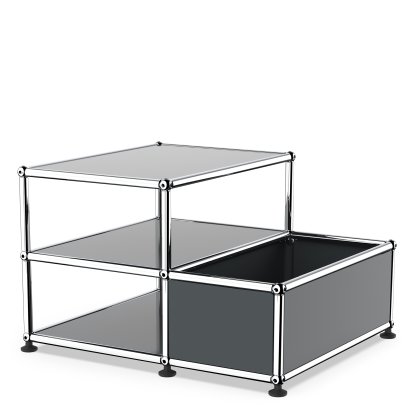 USM Haller Side Table with Storage Container, Anthracite RAL 7016