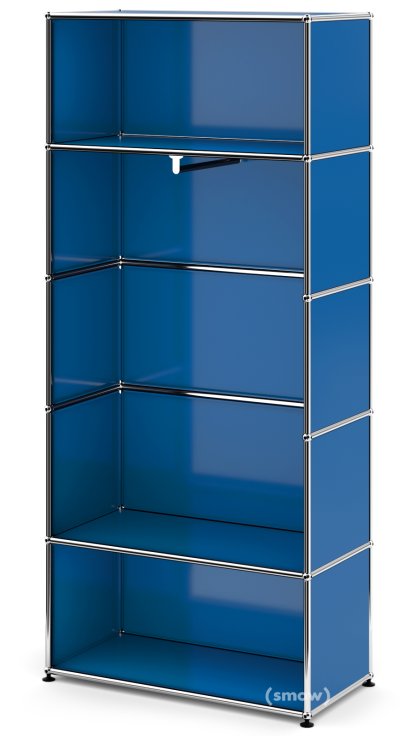 USM Haller Clothes Rack M with Rail, Model 1, Gentian blue RAL 5010