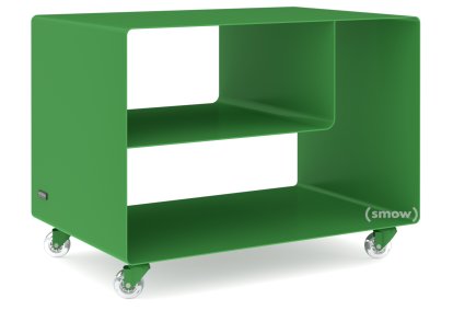 Trolley R 106, Self-coloured, May green (RAL 6017), Transparent castors
