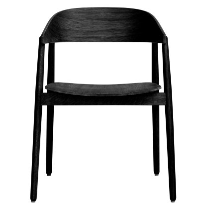 AC2 Dining Chair, Matt black lacquered oak, Without upholstery