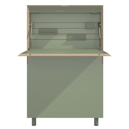 Flatmate secretary LED, Linoleum coating olive