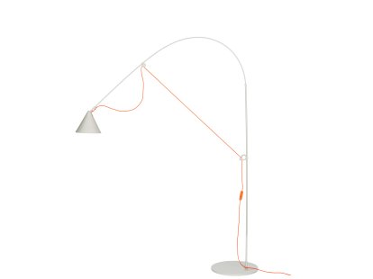 Ayno L Floor Lamp, Silk grey, Orange, 3000 K