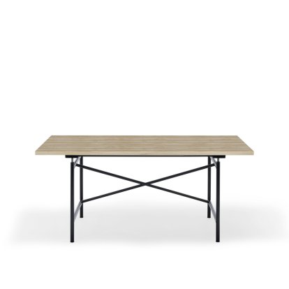 Eiermann 1 M Table (Mechanical Height Adjustment), Oak natural, 160 x 80 cm, Black