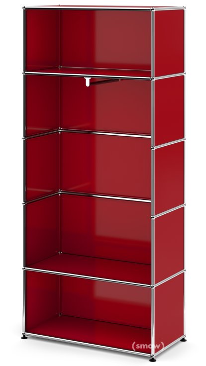 USM Haller Clothes Rack M with Rail, Model 1, USM ruby red