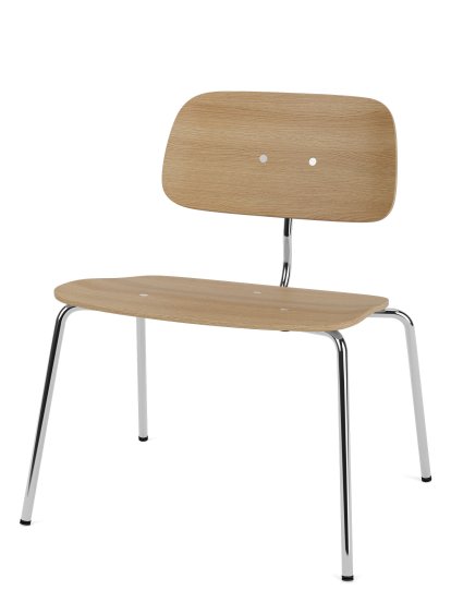 Kevi 2063 Lounge Chair, Oak / chrome