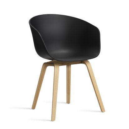 About A Chair AAC 22 Armchair, Black 2.0, Lacquered oak