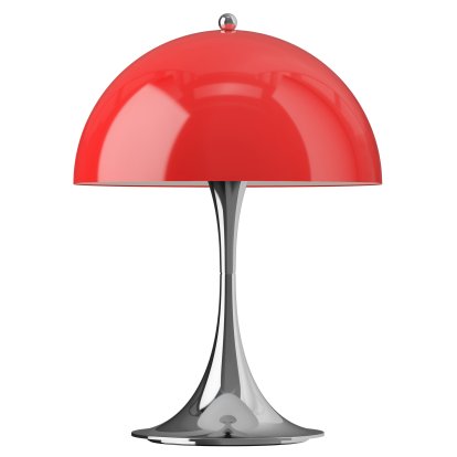 Panthella 250 Portable Lamp, Chrome opal red