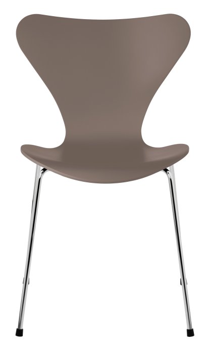 Series 7 Chair 3107, Lacquer, Deep clay, Chrome