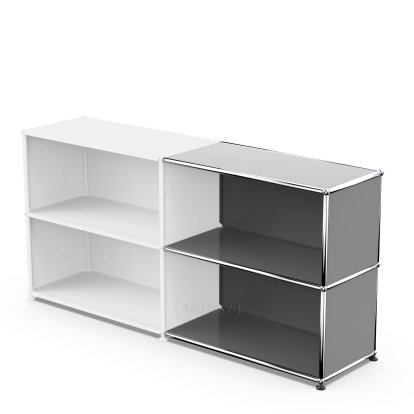 USM Haller Extension Kit Horizontal 2, Mid grey RAL 7005, 35 cm