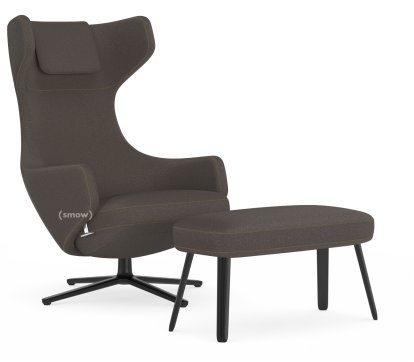 Grand Repos Lounge Chair, Chair Grand Repos & Panchina, Fabric Cosy 2 Nutmeg, 40 cm, Basic dark