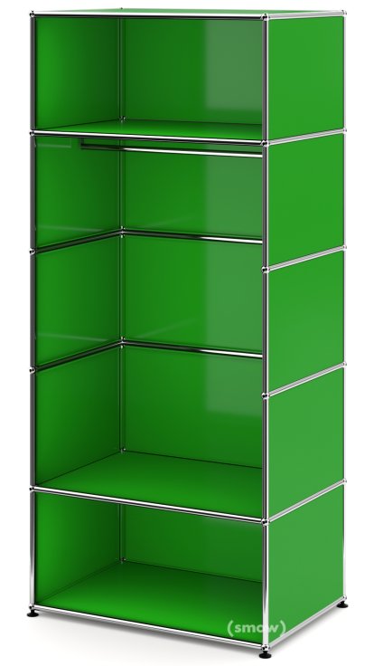 USM Haller Clothes Rack M with Rail, Model 2, USM green