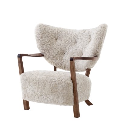 Wulff ATD2 Lounge Chair, Sheepskin, Oiled Walnut