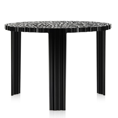 T-Table Side Table, 36 cm, Opaque, Black