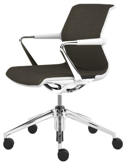 Unix Chair with Five Star Base, Diamond Mesh dimgrey, Soft grey