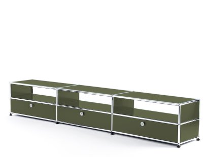 USM Haller HiFi-Lowboard, Olive green RAL 6003