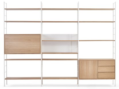 DHS 10 Hirche Shelf, White-Oak