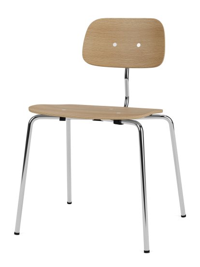 Kevi 2060 Chair, Oak, Chrome