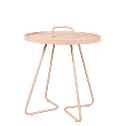On-the-move Side Table, Small - H 54 cm x Ø 44 cm, Light rose