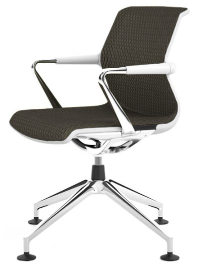 Unix Chair with Four Star Base, Diamond Mesh dimgrey, Soft grey