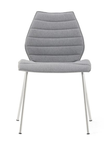 Maui Soft Trevira Chair, Grey, Chrome