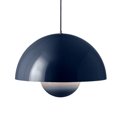 Flowerpot VP2 pendant light, Steel blue